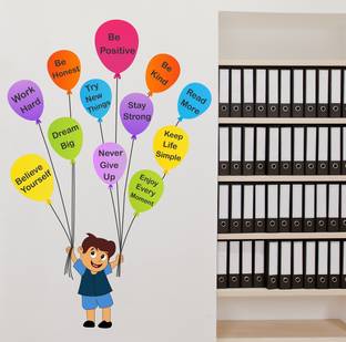 Wallzone Positive Quotes Large Vinyl Wallsticker(100 cm x 60 cm)