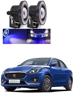 PRTEK High Power 3.5" Projector Universal White LED Fog Light COB Blue Halo Angel Eye Rings DRL Driving Bulbs DC 12V A141 Fog Lamp Car LED for Maruti Suzuki (12 V, 12 W)