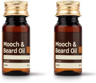 Ustraa By Happily Unmarried Mooch and Beard Oil 4X4 - Set of 2 for Men (70 ml)