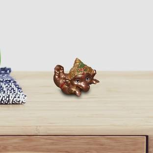 GW Creations Beautiful Cute Ganesha | lord ganesha idol car dashboard| beautiful ganesha statues| ganesha Idols of God| ganesh idol in Spiritual & Festive Décor|Meditating Ganesh murti |Ganesh ji ki murti|ganpati | "You must like it Go for it See The Review" Decorative Showpiece  -  7 cm