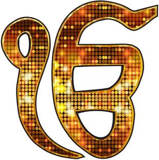 DivineDesigns 58 cm Ek Onkar Symbol Self Adhesive Sticker