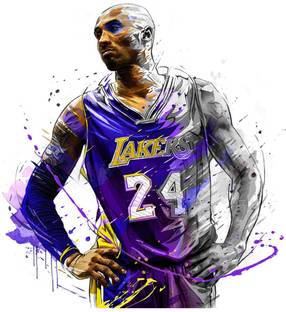 DivineDesigns 56 cm Kobe Bryant Lakers Self Adhesive Sticker