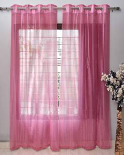 Panipat Textile Hub 213 cm (7 ft) Net Semi Transparent Door Curtain Single Curtain