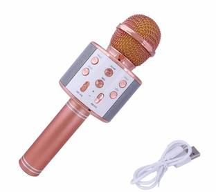 little monkey WS-858 wireless microphone/Karaoke Mice/bluetooth mice Microphone ALL MOBILE SUPPORTED (ROSE GOLD) WIRELESS
