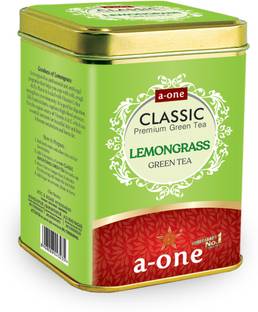 A-ONE Classic Premium Lemongrass Green Tea 100g Tin Box Lemon Grass Green Tea Tin