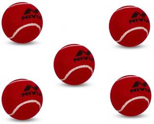 NIVIA Hard Tennis Ball (Pack of 5) Cricket Tennis Ball