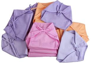 Nonibud Baby's Cotton Cloth Diapers/Langot Double Layer U Shaped Washable and Reusable Nappies (Multicolour, 0-6 Months) Pack of 18 Pieces