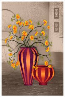 Beautiful Flower Pot Modern Art Paper Poster Paper Print