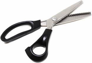 7Q7 Zigzag Scissors Stainless Steel Blades Art and Craft Border Zig Zag Pinker Scissor with Plastic Handle/Pinking Scissors Scissors