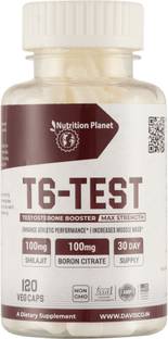 Nutrition Planet T-6 Test(Testosterone Booster), 120 Capsules