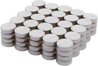 UD WORLD Smokeless Tealight 3 hour Burning Candle (White, Pack of 50) Candle (White, Pack of 50) Candle