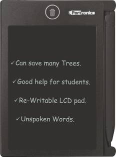Portronics POR-059 RuffPad E-Writer 11.17cm (4.4") LCD Writing Pad 2.7 x 3.8 inch Graphics Tablet Connectivity - Wireless