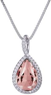 mahi Rhodium Swarovski Crystal Alloy Pendant