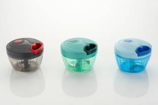 Capital 450ML multi colour easy and quick new handy plastic chopperVegetable & Fruit Chopper (Pack of 3 chopper) Vegetable & Fruit Chopper