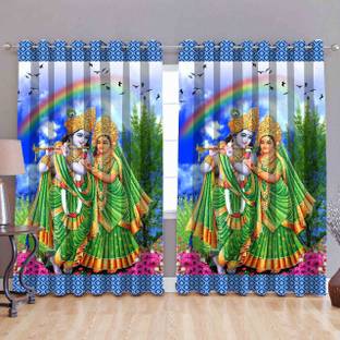PANIPAT HANDLOOMS 150 cm (5 ft) Polyester Room Darkening Window Curtain Single Curtain