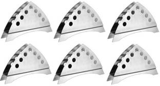 Dynore Set of 6 triangle napkin holder 1 Compartments Stainless Steel Napkin Holder