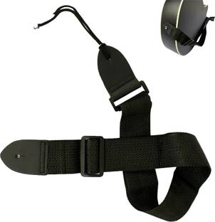 Nema Adjustable Nylon Guitar Strap - Black Nylon Strap