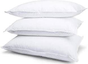 ROYALREOX Polyester Fibre Sleeping Pillow Pack of 3 Stripes