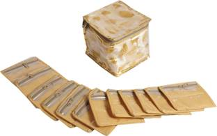 Sunesh Creation Brocade Jewellery Organizer Box with 10 pouch