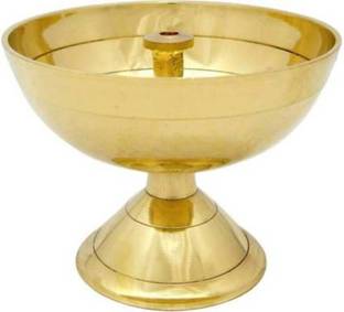 THEGLOBALMART Brass Table Diya