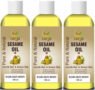 Cargo Cold Pressed (Organic) Sesame Oil for Skin, Body & Hair Oil-300ML Hair Oil