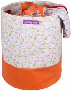 PrettyKrafts 45 L Orange Laundry Basket