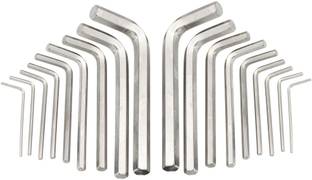 Inditrust 18 Pieces Hex Allen Key Wrench L Shape Repair Tool Set Allen Key Set