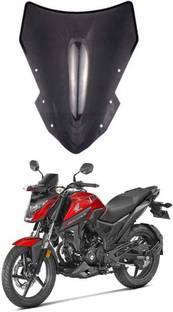 Aayatouch Universal ABS Plastic Bike Transparent Visor For Honda X Blade (Black) Bike Headlight Visor