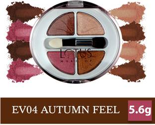 LOTUS MAKE - UP Ecostay Velvet Eye Shadow Palette, Eye Color Powder Makeup 5.6 g