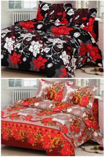 Best&Well 150 TC Polycotton Double Printed Flat Bedsheet