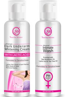 Nuerma Science Advanced Underarm Whitening Cream & Advanced Intimate Wash (Pack of 2)