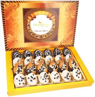 Ghasitaram Gifts Chocolate Coated Cookies 24pcs Cookies Biscuit