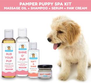 Papa Pawsome Pamper Puppy Spa Kit Rub Your Pup Massage Oil 250ml Shine O Pup Papa Pawsome Pamper Puppy Spa Kit Rub Your Pup Massage Oil 250ml Shine O Pup