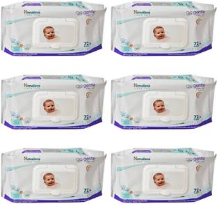 HIMALAYA GENTLE BABY WIPES 72 WIPES (PACK OF 6)
