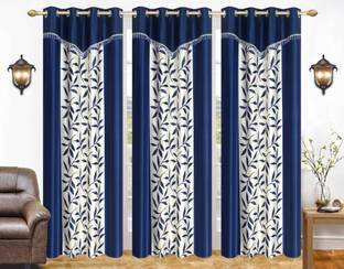 Ville Style 275 cm (9 ft) Polyester Room Darkening Long Door Curtain (Pack Of 3)