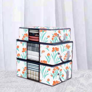 JM Homefurnishings Set of 3 blanket/Clothes storage box big size blanket/Clothes cover BCJM14