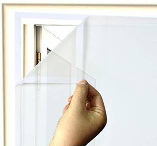 Iblay Polyester Adults Washable PVC Coated Mosquito net for Windows with Velcro Tape Stitched Net Screen with Hook & Loop (3x4 ft, White) Mosquito Net
