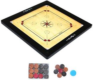 HACKERX Carrom Board 32 INCH for Adult with Carrom Coin and Powder and striker!! 80 cm Carrom Board