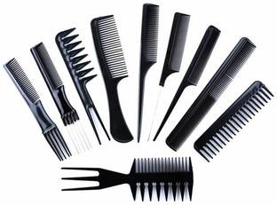 Vreeny Professional Hair Comb 10 PCs Set Hair brush Make saloon at home