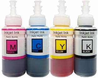 globe Refill Ink Bottle for HP 2623 Multi-function Wireless Inkjet Printer Cartridge - 100ML Each Bottle Tri-Color Ink Cartridge Black + Tri Color Combo Pack Ink Bottle