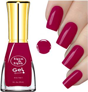 Lips & Tips Gel Base HD Colour Blast Long Lasting Professional Series Nail Polish Fire Brick