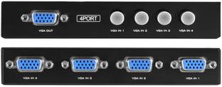 Mak World  TV-out Cable 4 Port VGA Splitter Sharing Switch Box - 4 VGA Input 1 VGA Output