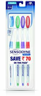 SENSODYNE Sensitive Toothbrush with Soft Bristles Pack - 4 Pieces Extra Soft Toothbrush