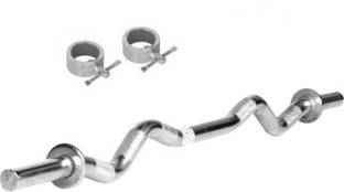 Sporto Zone -3 Ft Zig Zag Rod 21 MM With 2 Piece Rod Locks Weight Lifting Bar