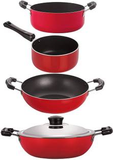 NIRLON Non-Stick 3 Layer Coated Odor Free Healthy Cookware Utensils Combo Item Non-Stick Coated Cookware Set