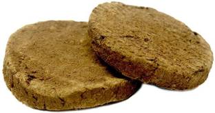VN DIVINE Pure & Original Cow Dung Cake Organic Gobar Ka Upla / Kanda for Hawan, Pujan & Religious Purpose (Round 3 Inches) (Pack of 24)