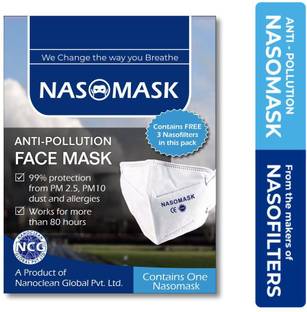 Nasofilters Nasomask |Anti Pollution | Face Mask against Pollution| Protection against 99.63% | Pack of 1 Nasomask |Anti Pollution | Face Mask against Pollution