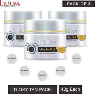 LILIUM Tan Face Pack for Glowing Skin Pack of 3