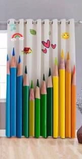 HHH FAB 213 cm (7 ft) Door Polyester Curtain Single Curtain