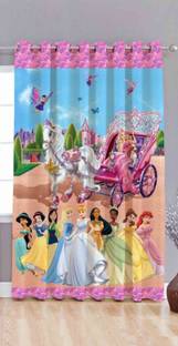 SAI FAB 213 cm (7 ft) Polyester Door Curtain Single Curtain